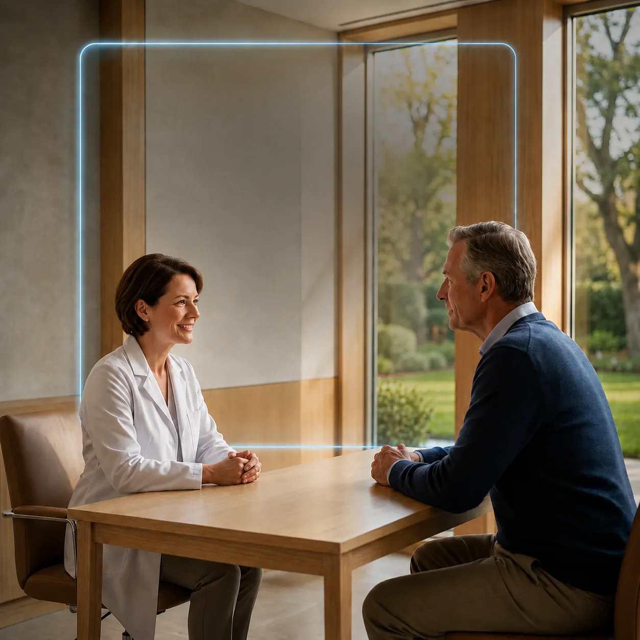 Provider and patient discussing a remote patient monitoring program